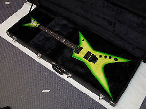 DEAN Stealth Floyd FM Dime Slime electric GUITAR w/ CASE - Flame Maple GREEN - B