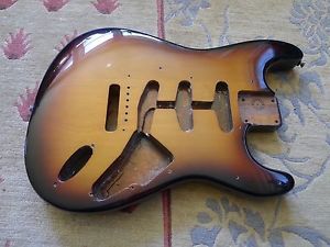 Vintage 1966 Fender Stratocaster Body Sunburst Refin