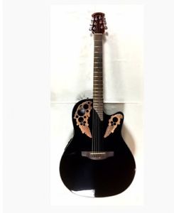 OVATION CE44-5 Black w/soft case Free shipping Guiter Bass From JAPAN #Q422