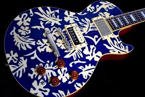 [USED]EDWARDS E-MA '98 -Blue & White Aloha-,  Les Paul Type Electric guitar