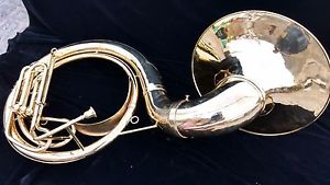 SOUSAPHONE BIGGEST SIZE 25 INCHE VALVE PROFESIONAL PURE BRAS FREE CASE & MOUTHPC
