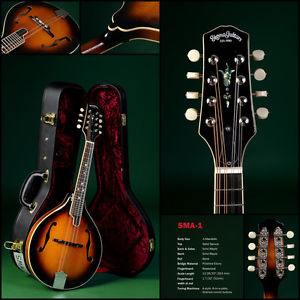 Sigma MANDOLINO SMA-1 A-Style SOLIDO COMPLETO CORPO + originale VALIGIA NUOVA