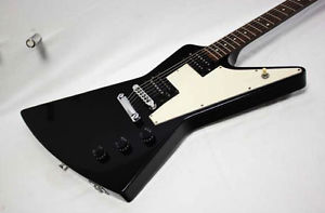 2005 Gibson '76 Reissue Explorer Black Finish Electric Guitar w/Gigbag