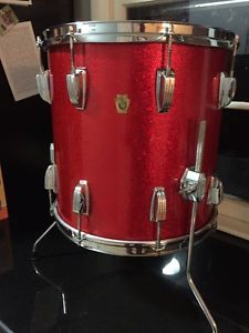 1960's Ludwig 14"x14" Red Sparkle Floor Classic Tom