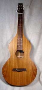 Weissenborn style lap slide acoustic guitar. Lazy River. Luthier handmade in USA