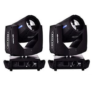 Eyourlife 2pcs 200w LED Spot Beam Moving Head Light Dmx512 16/20ch Dj Stage with