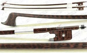 Pro Master Beautiful Snakewood 4/4 Cello Bow Silver Parts-D Z Strad #857