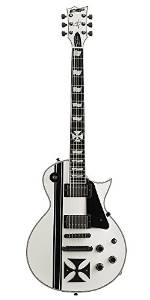 ESP Iron Cross Snow White James Hetfield Signature Guitar