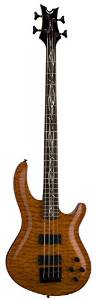 Dean VNB4 TAM Vendetta Bass 4 Electric Bass Guitar - Transparent Amber