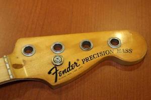 1974 FENDER PRECISION BASS FRETLESS  MAPLE BOARD NECK **RARE**