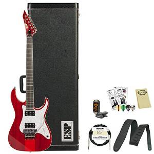ESP M-II CUSTOM See Thru Red Finish with Accessories and Hard Case