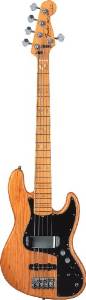 Fender Marcus Miller Jazz Bass® V (Five String), Aged Natural, Maple Fretboard