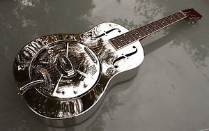 Zilpha 12 fret resophonic guitar, electric Hotplate pickup, nickel on brass NEW