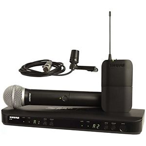 Shure BLX1288/CVL Dual Channel Combo Wireless System with PG58 Handheld and CVL