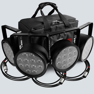 Chauvet DJ SlimPACK T12 USB T12 Wash Light 4-Pack Bundle With Transportable Bag