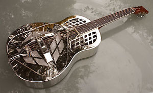Zilpha by ChickenboneJohn - Tricone resophonic guitar, nickel plated brass NEW