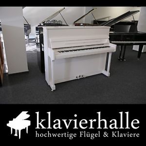 Exklusives Ibach Klavier, 118cm, weiß / chrom poliert ★ deutsches Premiumklavier