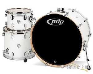 3pc PDP Pacific by DW Concept Maple Drum Set -Pearlescent White