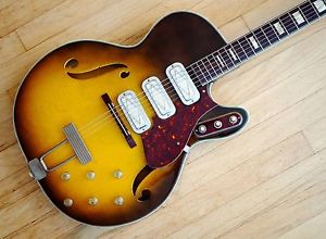 1962 Silvertone 1429 Vintage Electric Guitar DeArmond Gold Foils Harmony, Minty!