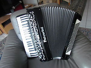 POLVERINI /120  MUSETTE/Cassotto 5 Chörig TASTENAKKORDEON/ PIANO AKKORDEON