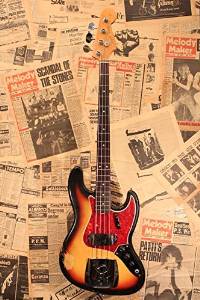 Free Shipping Used Fender USA 1965 Jazz Bass Electric Guitar