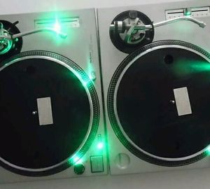 PAIR OF TECHNICS SL 1200 MK2 w/ GREEN LEDS