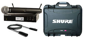 SHURE Pack BLX24RE/SM58 Radiomicrofono con Capsula SM58 / Case / Cavo Audio XLR/