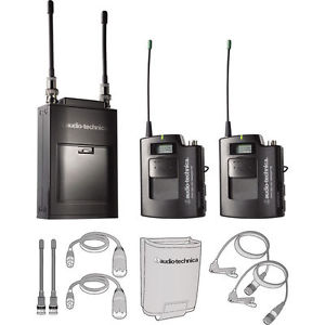 Audio Tecnica ATW-1821D Portable UHF Dual Bodypack Wireless Microphone System