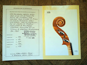 Violin MARIO GADDA, MANTOVA 1970 with Certificate VIDEOCLIP YOUTUBE old violino