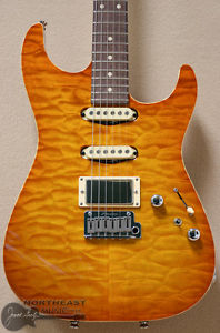 USED Tom Anderson Short Drop Top in Transparent Amber Burst over Quilt