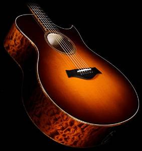 Taylor Custom Shop BTO Grand Symphony Quilt Maple Acoustic-Electric Guitar Desert Sunburst