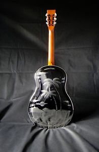 Duolian 'Hawaiian' Resonator Resophonic Guitar - Triple Plated Solid Brass Body