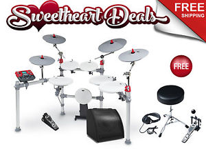 KAT Percussion KT3 Digital Drum Kit with Monitor, FREE Throne Phones Kick Pedal!