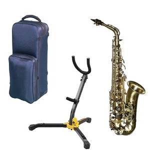 Virtuoso Series Professional Matte Alto Saxophone Deluxe w/Hercules Sax Stand with Bag
