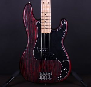 Fender Limited Sandblasted Precision Bass Crimson Red P-Bass Guitar #9408