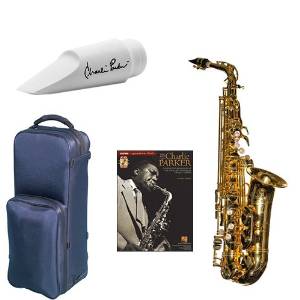 Virtuoso Series Professional Gold Plated Alto Saxophone Deluxe w/Charlie Parker Mouthpiece & Book Pack