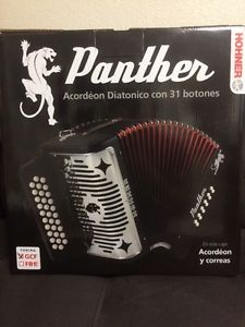 Hohner Panther 3100GB 3-Row GCF Diatonic Accordion