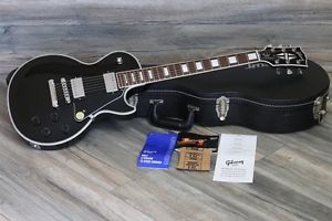 2012 Gibson  Les Paul Classic Custom Black Ebony All ORIG with ORIG case MINTY