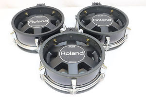 THREE Roland PD-105 BK V Drum 10" Mesh Head PD105 VDrum 125 120 TD 20 12 10 9 8