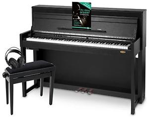 PIANO DIGITAL E-PIANO DE PARED 88 TECLAS 3 PEDALES SET ESCANO AUDIOFONOS USB MP3