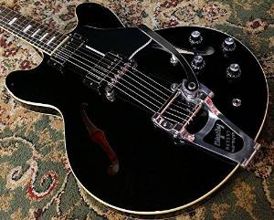 Gibson Memphis Limited Run Es-330l Humbucker Ebony Black W/bigsby 2015