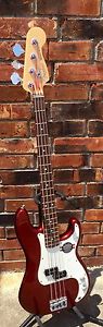 Fender American Standard P Bass Cola Candy Red w/ OHSC NOS
