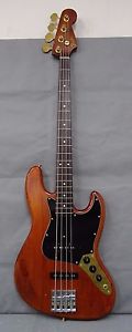1993 FENDER JAPAN JAZZ BASS JB62 WALNUT GOLD N SER FUJIGEN ORDER MADE BADASS II