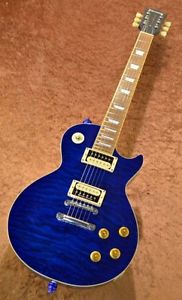 Edwards E-LP-92SD/QM Blue w/soft case F/S Guitar Bass from Japan #E1001