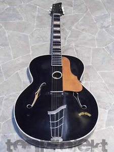 vintage A. HOYER HOMME EN FRACK Guitare de percussion archtop Jazz Germany 1950`