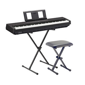 Yamaha E-Piano P45 BK black SET2 with Stand and Bank