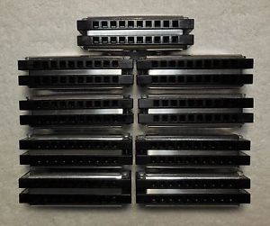 RARE SET of NINE Dual-Double Hohner Special 20 HARMONICA's-18 Total-Pro Player!!