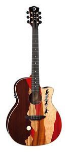 Luna Vista Mustang Rosewood B&S Acoustic Electric Guitar w/Deluxe Case - NEW
