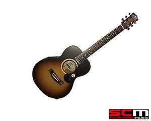 MATON MINI EML6 LTD ED TOBACCO SUNBURST ACOUSTIC ELECTRIC GUITAR WITH HARD CASE