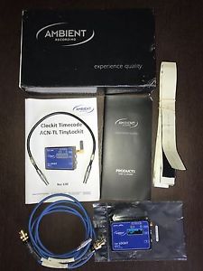 Timecode box AMBIENT Recordings ACN-TL Tiny Lockit & cables TC LEMO5/LEMO5/XLLB2